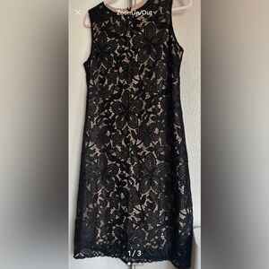 Chic Black Lace Midi Dress